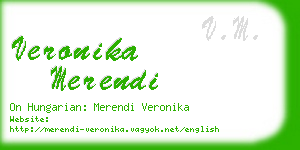 veronika merendi business card